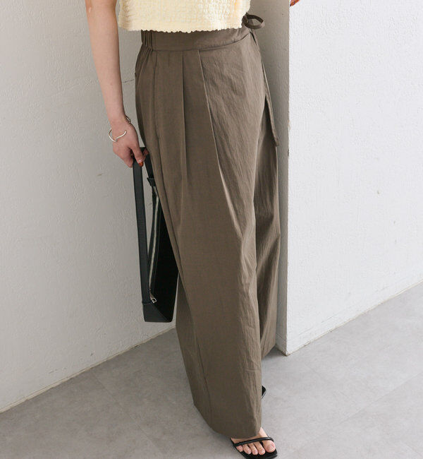  「ラップタックワイドパンツ」|チノ|