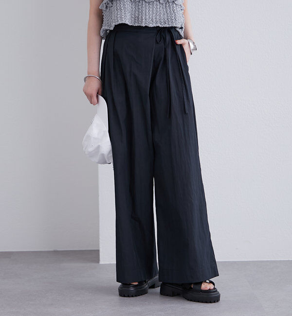  「ラップタックワイドパンツ」|チノ|