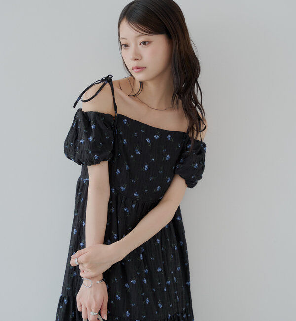  「2wayスリーブフラワーロングワンピース」|ワンピース|