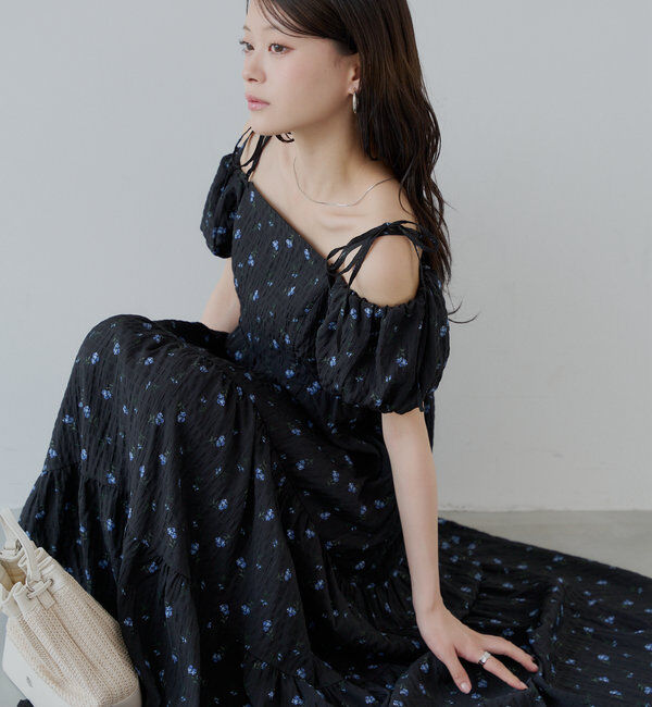  「2wayスリーブフラワーロングワンピース」|ワンピース|