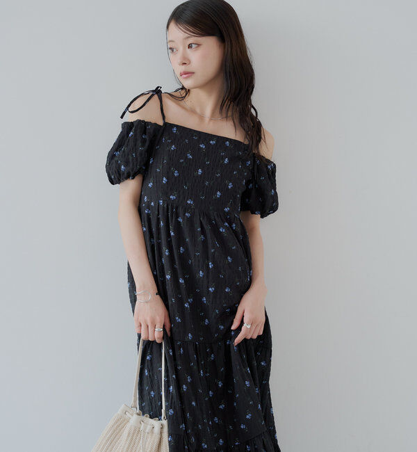  「2wayスリーブフラワーロングワンピース」|ワンピース|