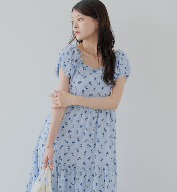  「2wayスリーブフラワーロングワンピース」|ワンピース|