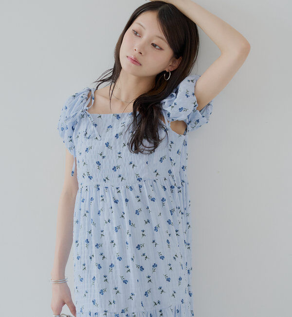  「2wayスリーブフラワーロングワンピース」|ワンピース|