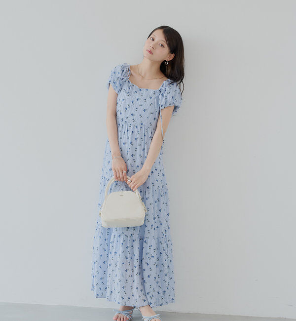  「2wayスリーブフラワーロングワンピース」|ワンピース|