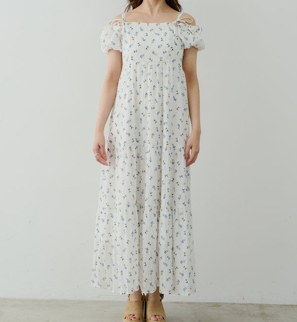  「2wayスリーブフラワーロングワンピース」|ワンピース|