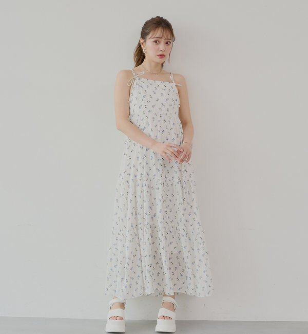  「2wayスリーブフラワーロングワンピース」|ワンピース|