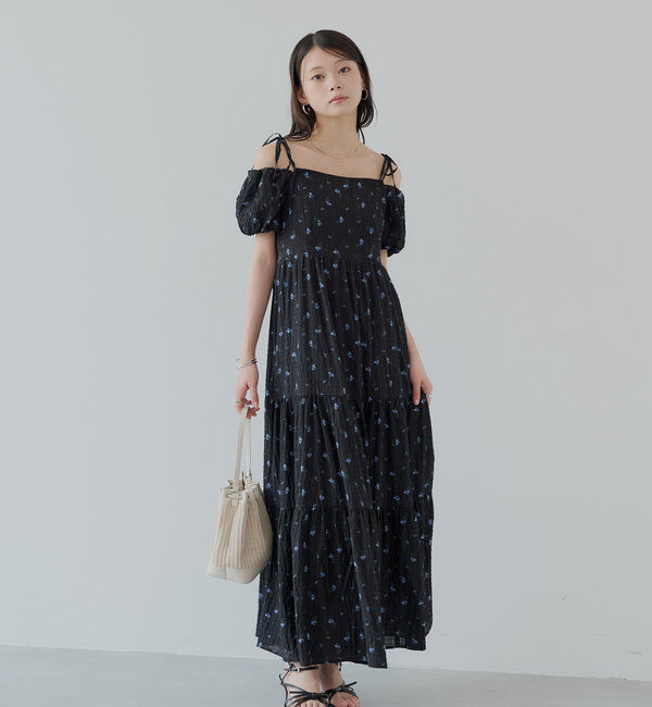  「2wayスリーブフラワーロングワンピース」|ワンピース|