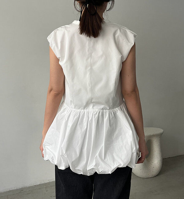  「〈VERSEAU/ヴェルソー〉バルーンペプラムシャツ」|シャツ・ブラウス|