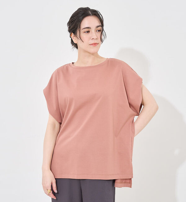 collex「【接触冷感・UVカット】コンパクトクールフレンチスリーブチュニック」|Tシャツ・カットソー|