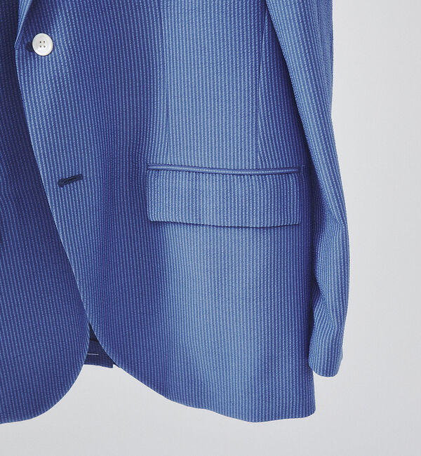 ABAHOUSE「【セットアップ対応/FLEX JACKET】クイックドライ シアサッカー ストラ」|テーラードジャケット|