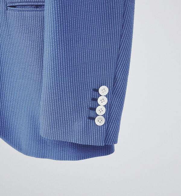 ABAHOUSE「【セットアップ対応/FLEX JACKET】クイックドライ シアサッカー ストラ」|テーラードジャケット|