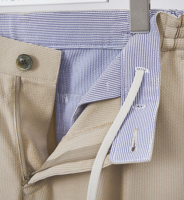 ABAHOUSE「【セットアップ対応】クイックドライ シアサッカー ストライプ スラックス」|スラックス|