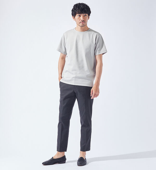 ABAHOUSE「ジオメトリック柄 クルーネック 半袖 Tシャツ」|Tシャツ・カットソー|