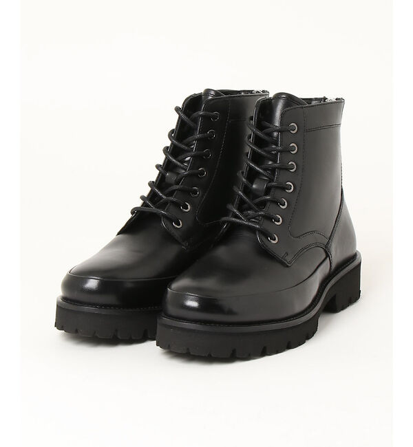 alfredoBANNISTER「【WEB限定】 Uチップ 編上げ バックジップ 厚底 ブーツ」|ショートブーツ|