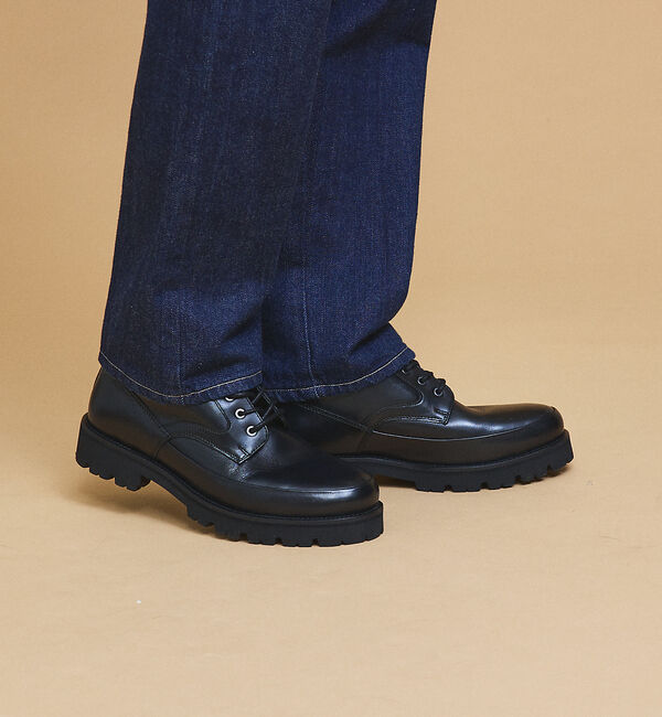 alfredoBANNISTER「【WEB限定】 Uチップ 編上げ バックジップ 厚底 ブーツ」|ショートブーツ|