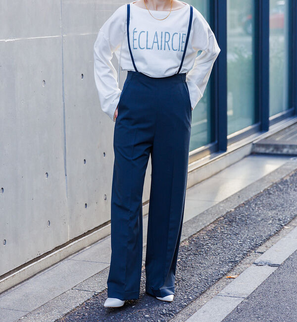 Rouge vif「ハイウエストサスペンダーワイドパンツ」|その他|