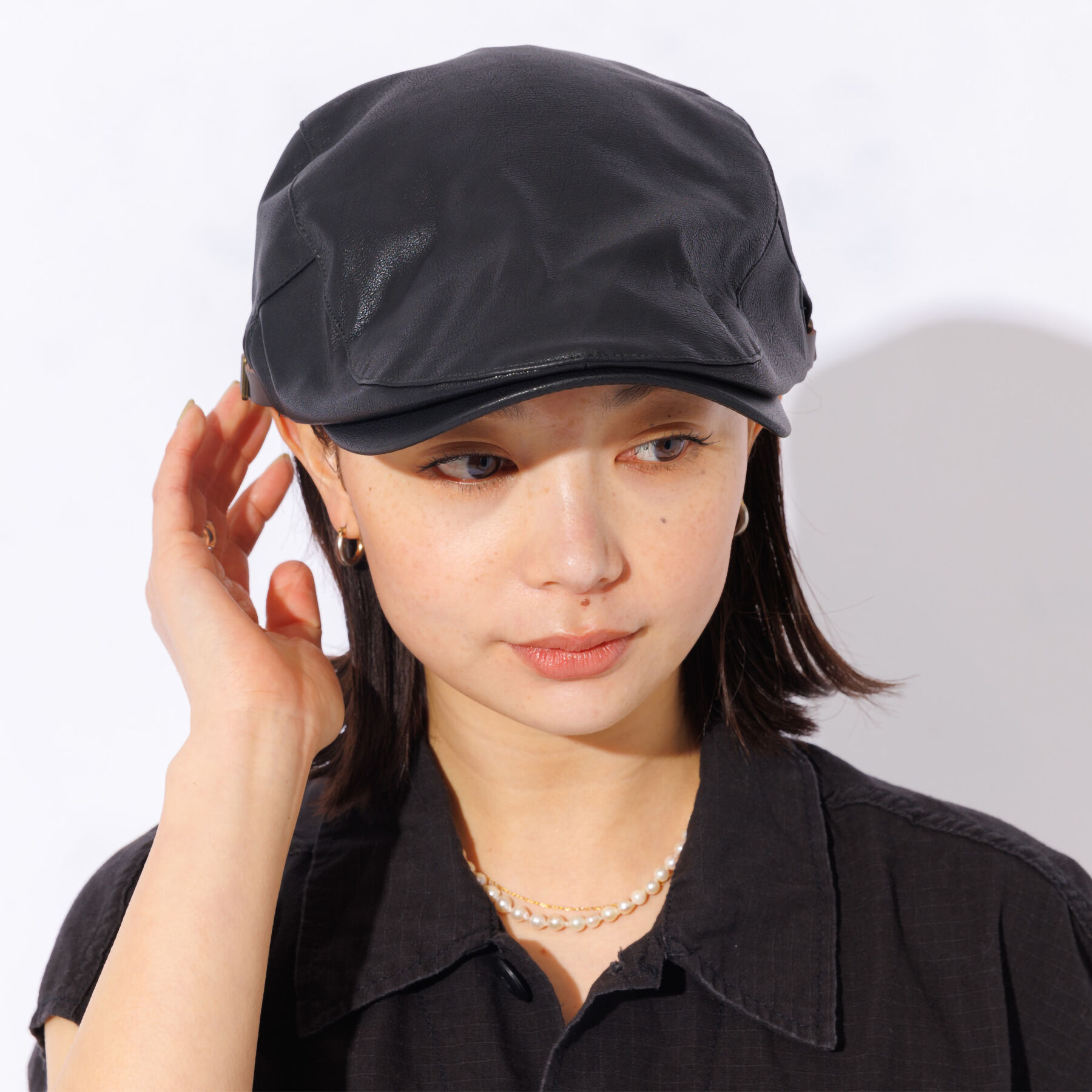 Rouge vif「【RUBEN】フェイクレザーハンチング」|その他|