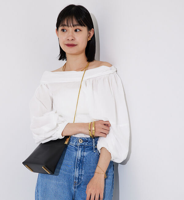 Rouge vif「コットンオフショルボリュームブラウス」|シャツ・ブラウス|