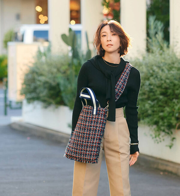 qualite「【エディター高橋志津奈 &times; qualite】2WAY PCトートバッグ」|トートバッグ|チェック