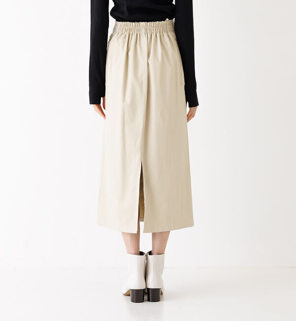 abahouse mavie「【新色登場！】フェイクスエード&レザータイトロングスカート」|スカート|