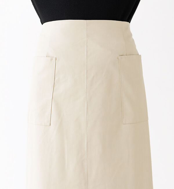 abahouse mavie「【新色登場！】フェイクスエード&レザータイトロングスカート」|スカート|