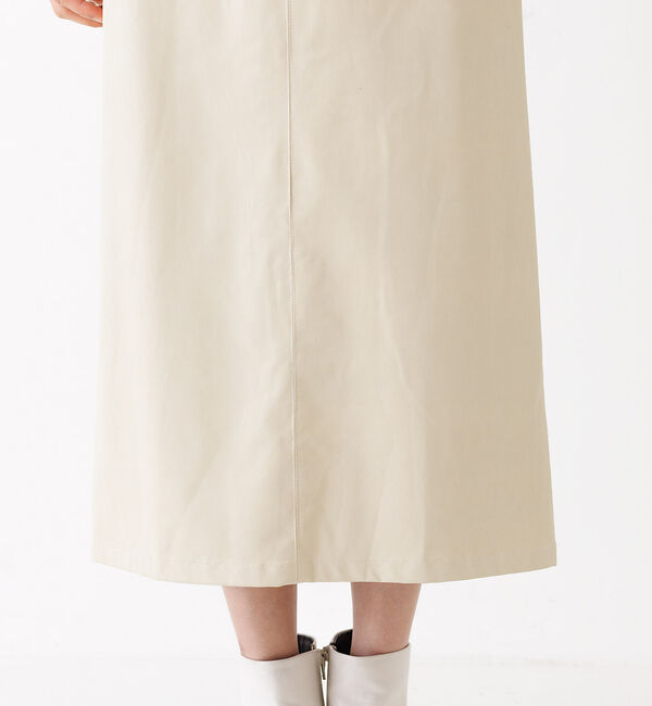 abahouse mavie「【新色登場！】フェイクスエード&レザータイトロングスカート」|スカート|