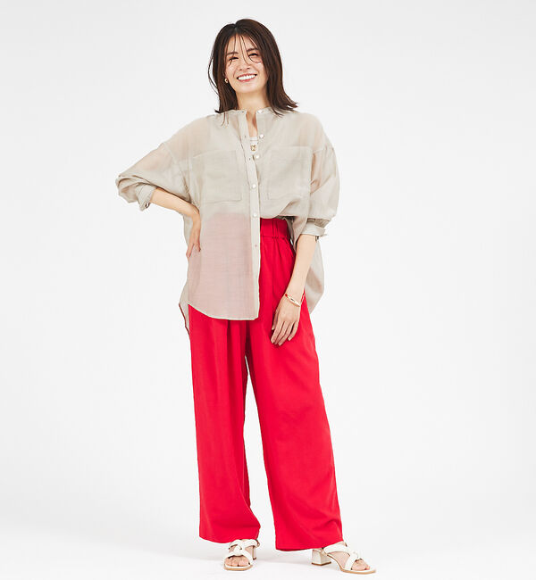 abahouse mavie「【セットアップ対応】レーヨンリネンワイドパンツ」|その他|