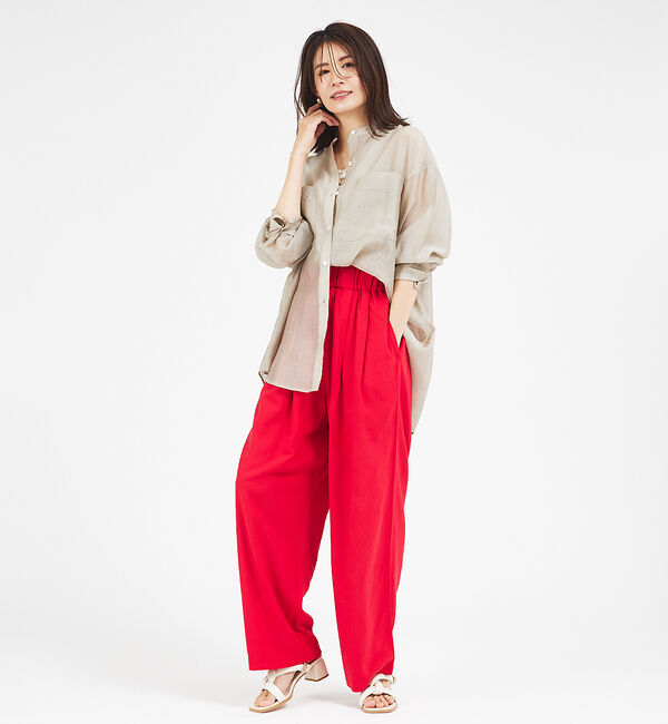 abahouse mavie「【セットアップ対応】レーヨンリネンワイドパンツ」|その他|