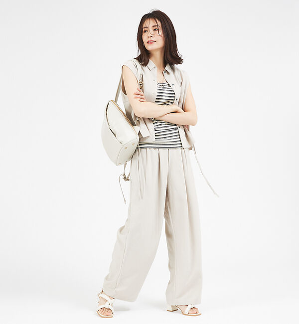 abahouse mavie「【セットアップ対応】レーヨンリネンワイドパンツ」|その他|