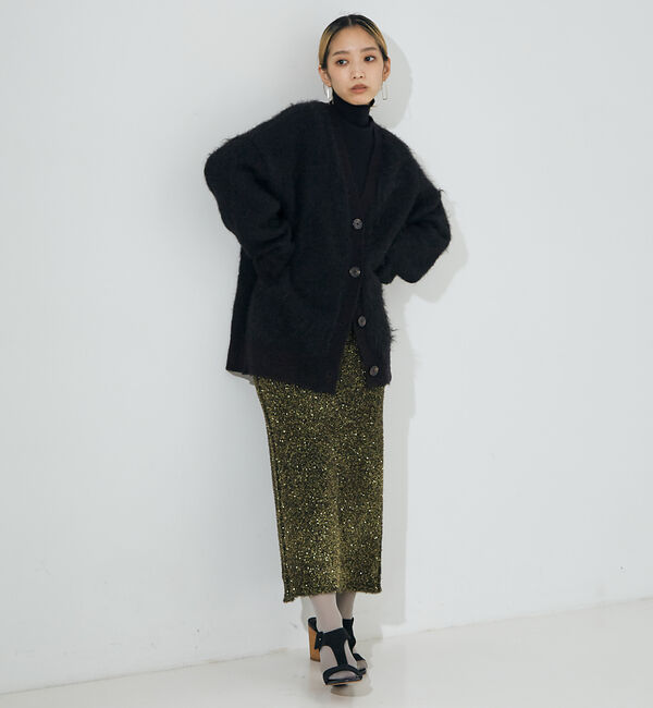 NOMINE「【セットアップ対応可】ラメシャギータイトニットスカート」|スカート|