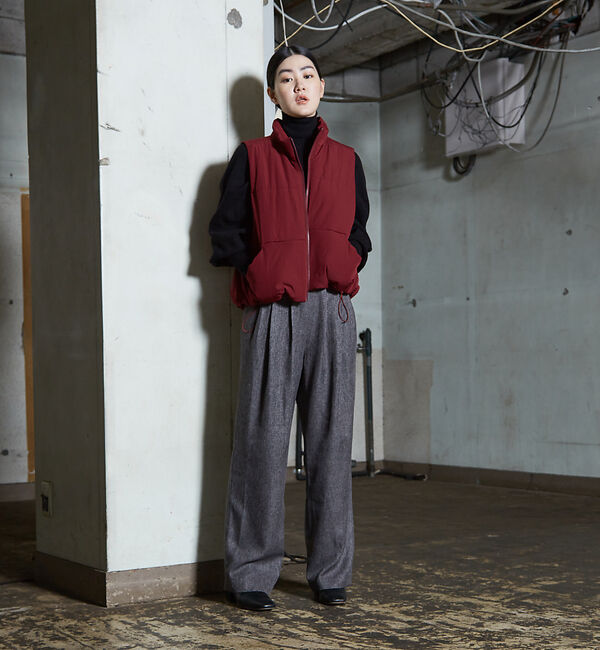 NOMINE「【セットアップ着用可】シャーク タックワイドパンツ」|スラックス|