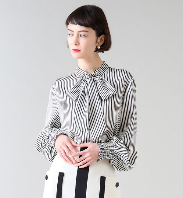 TIARA「ボウタイブラウス」|シャツ・ブラウス|アイボリー