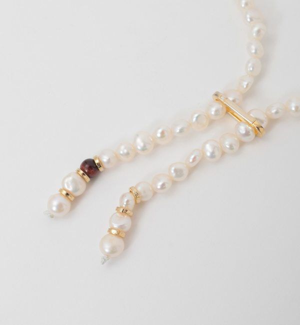 Liesse「《別注》【EO/イオ】PEARL/RED TIGER EYE NECKLACE（ショート）」|ネックレス|