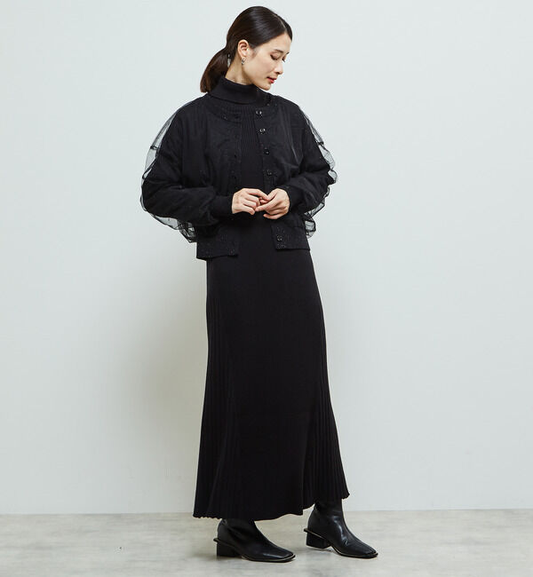 Soffitto「チュールドッキング3WAYカーディガン」|カーディガン|