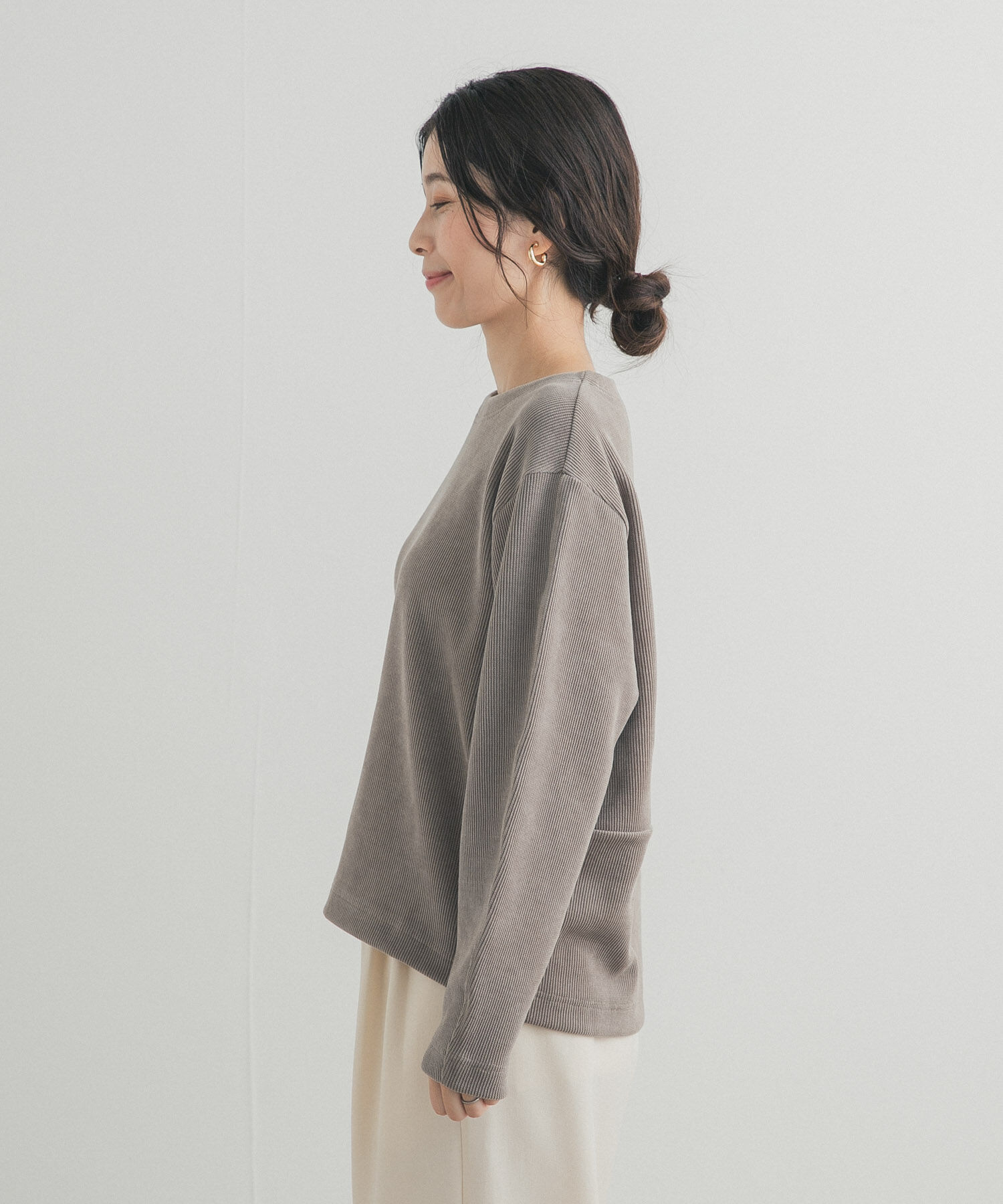 URBAN RESEARCH DOORS「Wフェイスモールコクーンプルオーバー」|Tシャツ・カットソー|