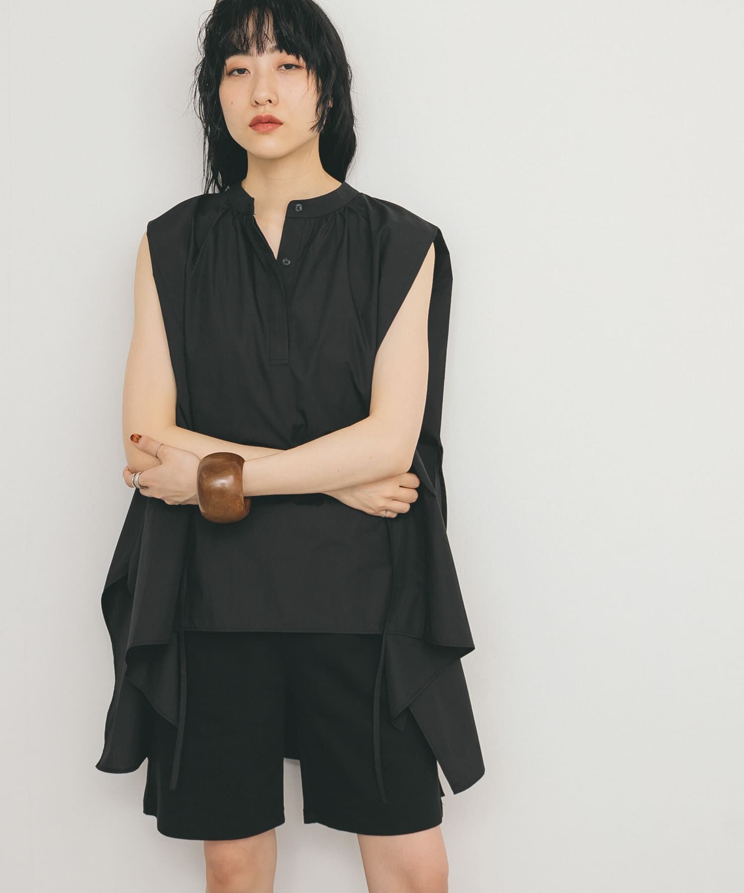  「BACKボリュームギャザーブラウス」|シャツ・ブラウス|