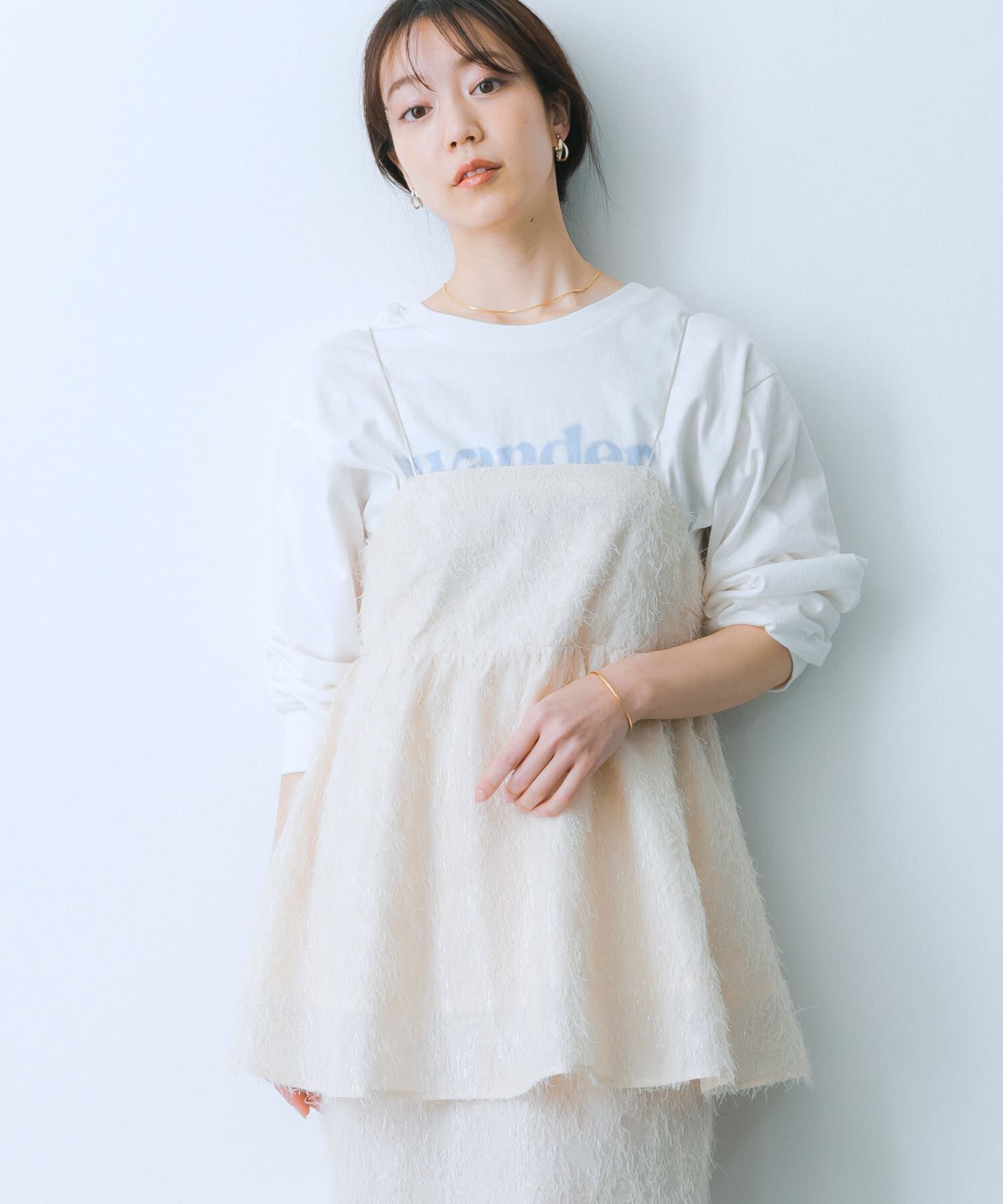 SENSE OF PLACE by URBAN RESEARCH「ジャガードフリンジキャミソールトップ」|キャミソール|