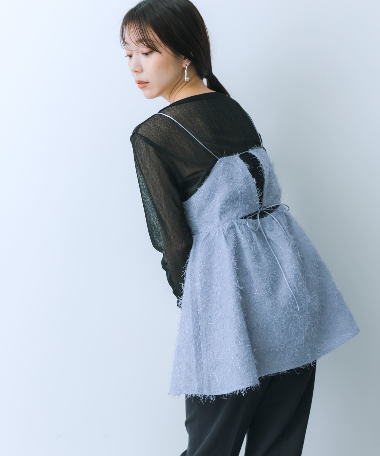 SENSE OF PLACE by URBAN RESEARCH「ジャガードフリンジキャミソールトップ」|キャミソール|