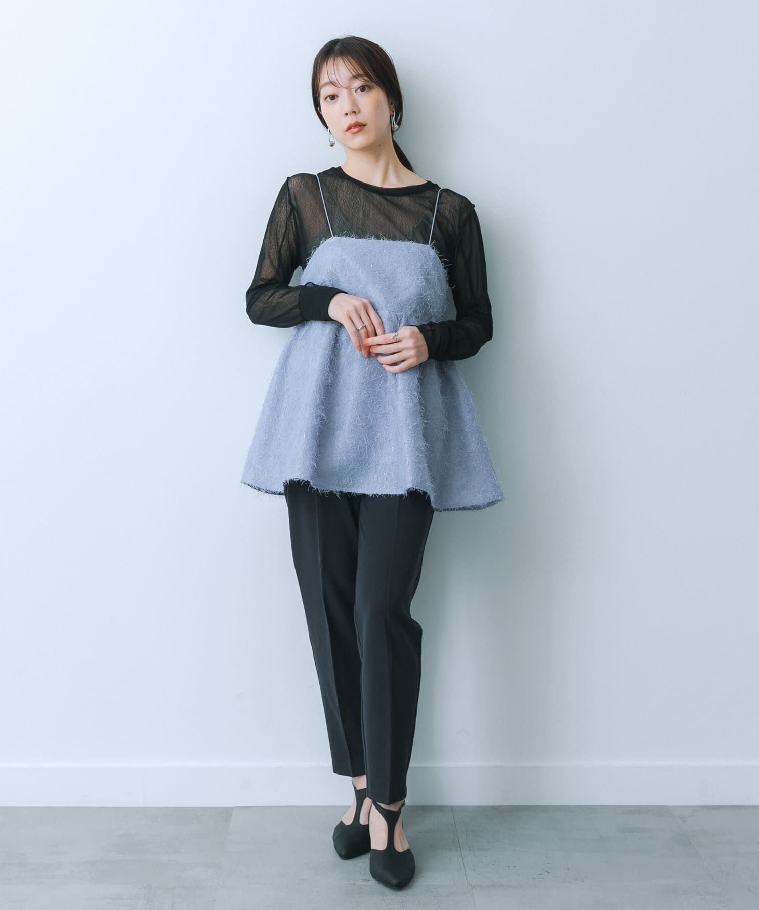 SENSE OF PLACE by URBAN RESEARCH「ジャガードフリンジキャミソールトップ」|キャミソール|