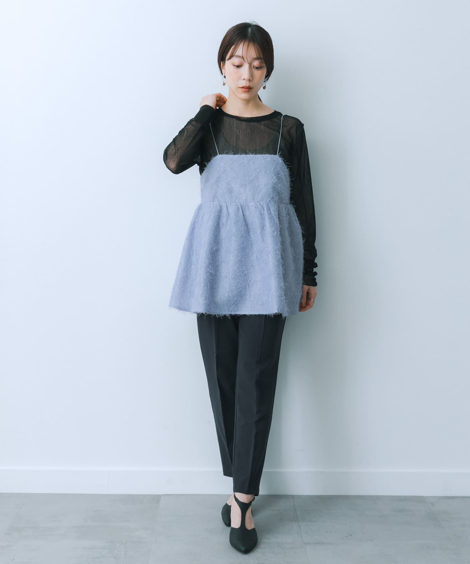 SENSE OF PLACE by URBAN RESEARCH「ジャガードフリンジキャミソールトップ」|キャミソール|