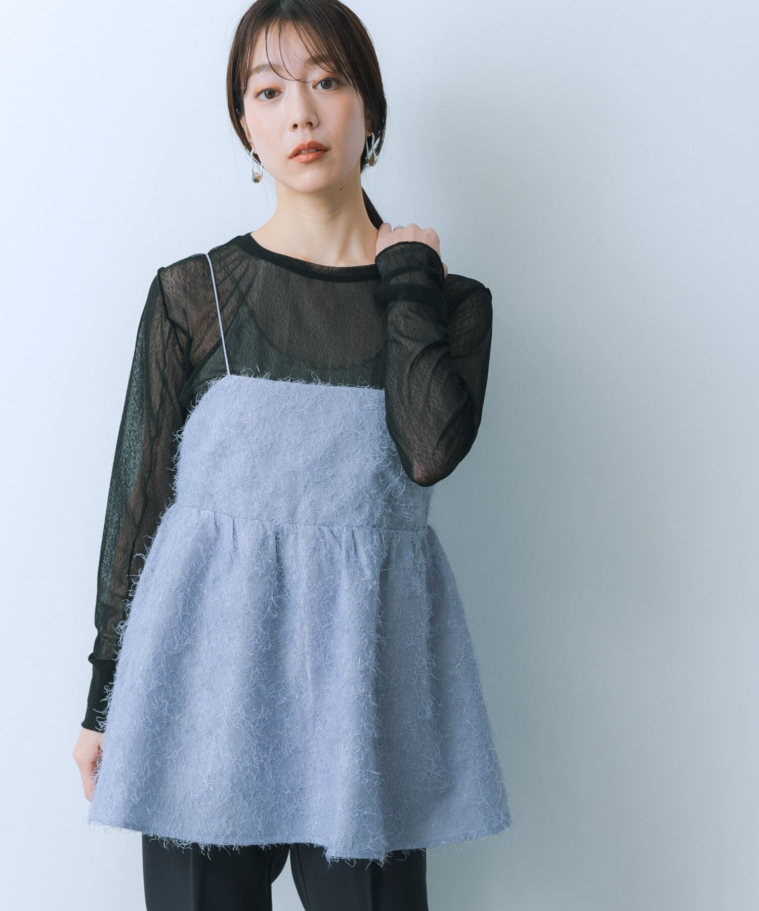 SENSE OF PLACE by URBAN RESEARCH「ジャガードフリンジキャミソールトップ」|キャミソール|