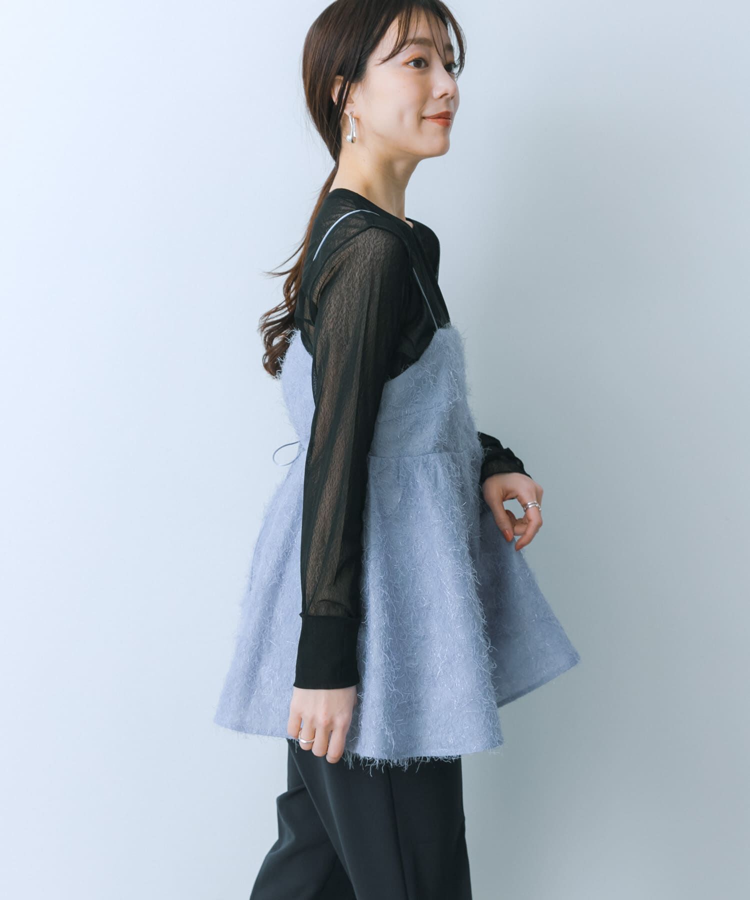 SENSE OF PLACE by URBAN RESEARCH「ジャガードフリンジキャミソールトップ」|キャミソール|