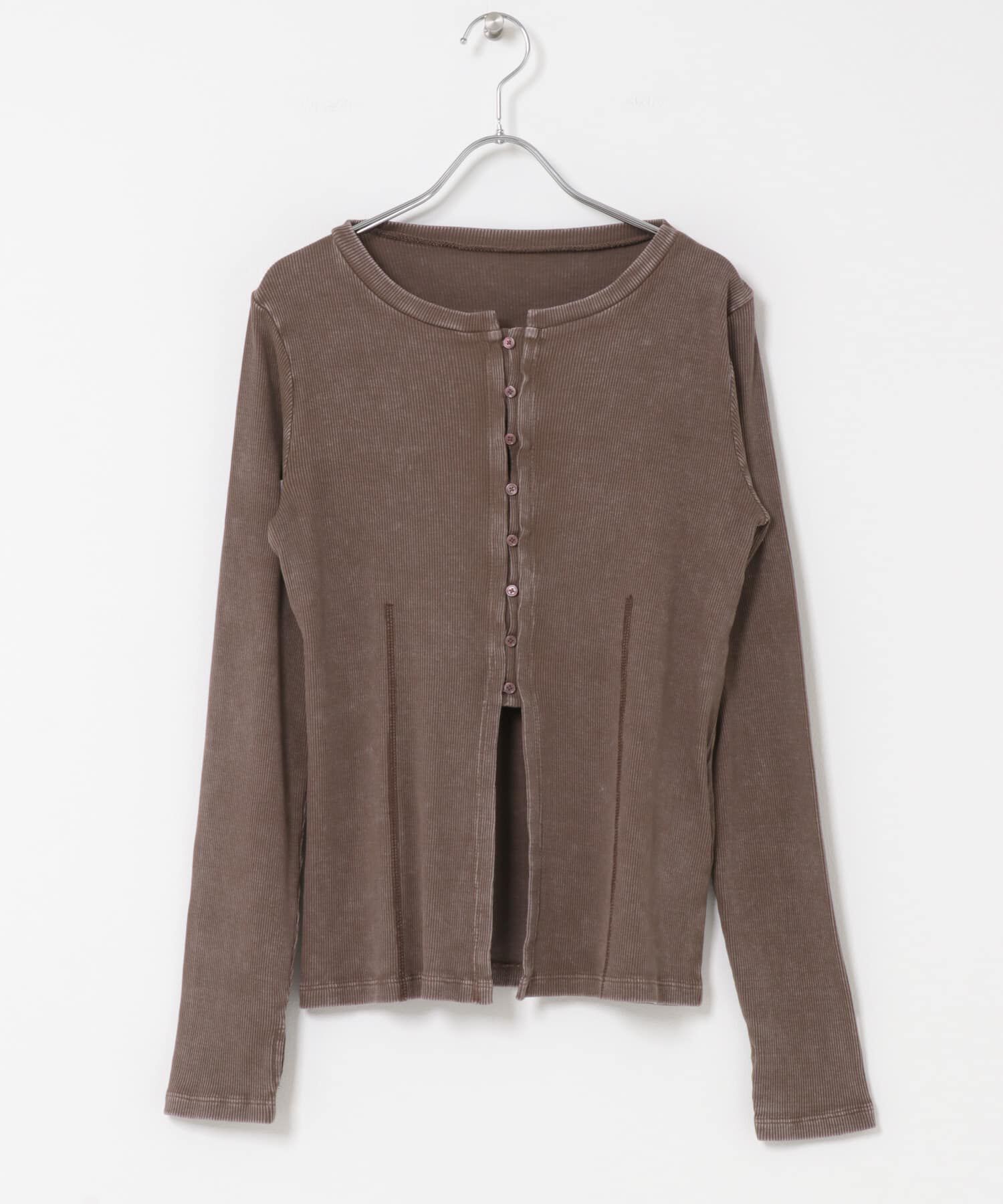 SENSE OF PLACE by URBAN RESEARCH「フロントボタンリブトップ」|Tシャツ・カットソー|