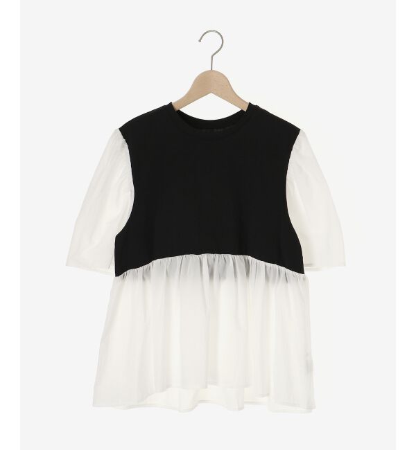 le.coeur blanc「《WEB限定アイテム》布帛ドッキングプルオーバー」|プルオーバー|