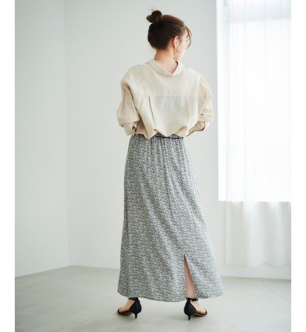 le.coeur blanc「ミニフラワープリントギャザースカート」|スカート|