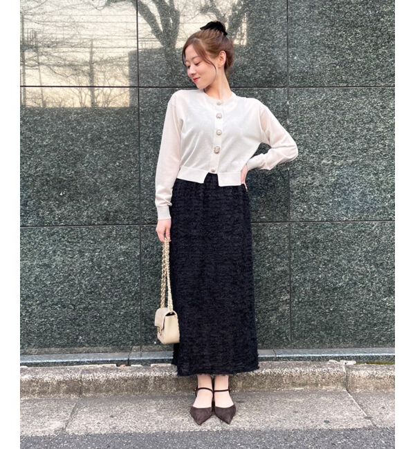  「《手洗い可能》TORRAZZO DONNAビジュー釦カーデ」|カーディガン|