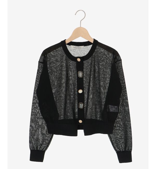  「《手洗い可能》TORRAZZO DONNAビジュー釦カーデ」|カーディガン|