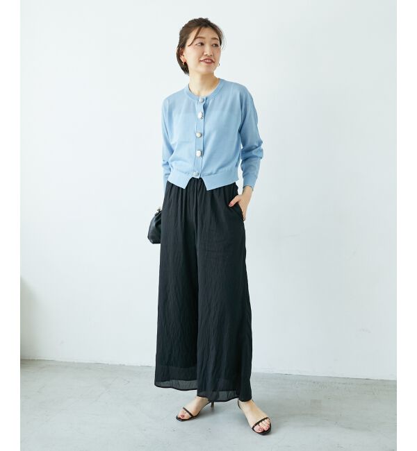  「《手洗い可能》TORRAZZO DONNAビジュー釦カーデ」|カーディガン|