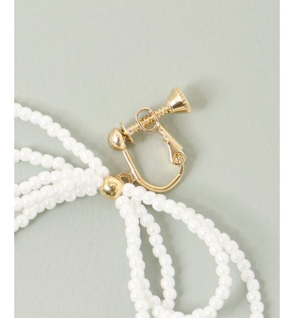 MAJESTICLEGON「ビーズリボンイヤリング」|イヤリング|