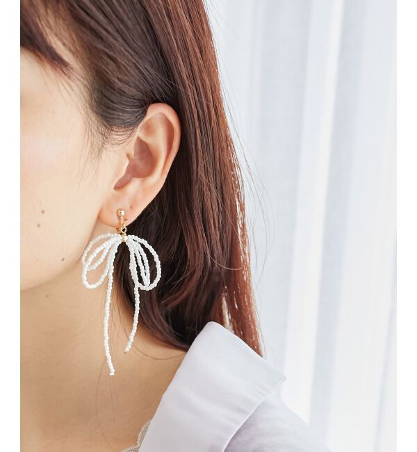 MAJESTICLEGON「ビーズリボンイヤリング」|イヤリング|柄Ｃ